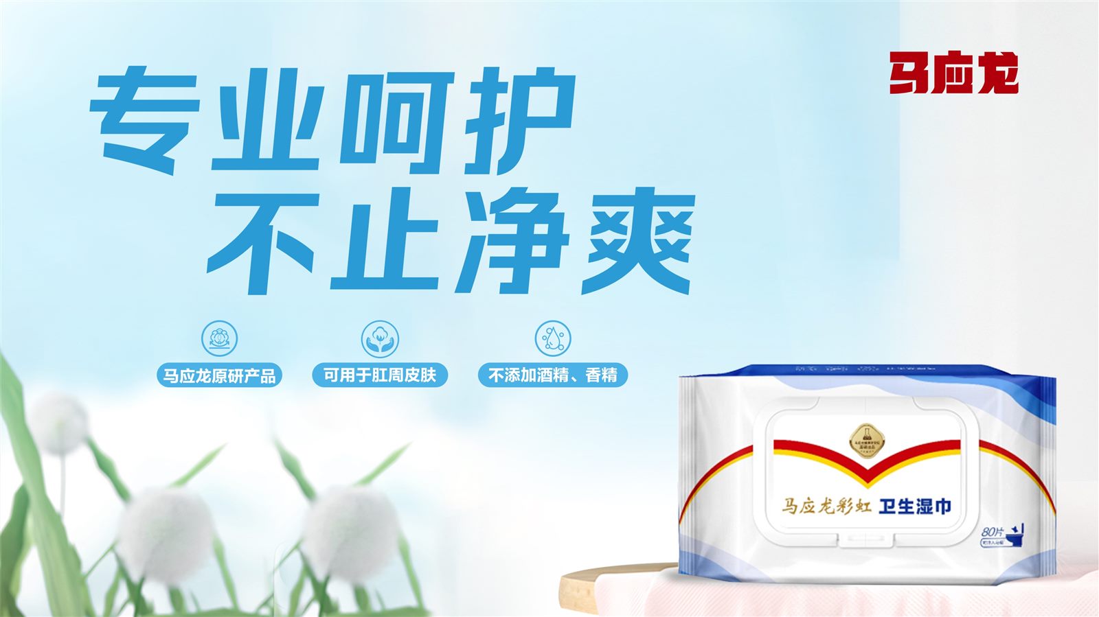 马应龙彩虹卫生湿巾 - 专业呵护，不止净爽